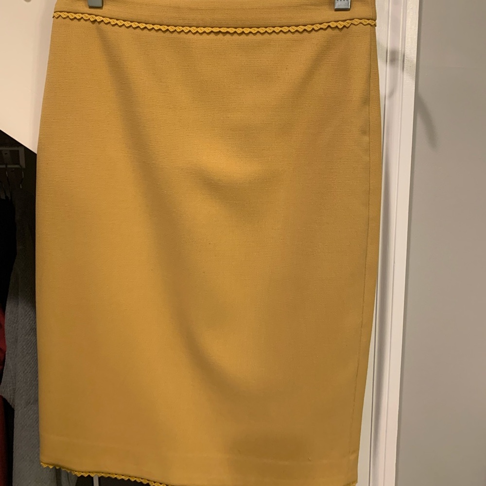 Ann Taylor Pencil Skirt - Mustard Yellow